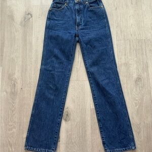 KHAITE Dark Blue Straight-Leg Jeans